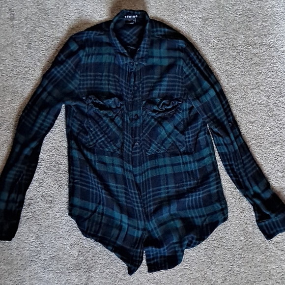 Teal button up - Picture 1 of 2